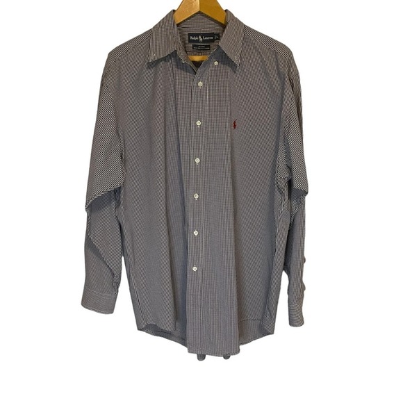 Ralph Lauren Other - Ralph Lauren Men’s Blake Button Down Navy Checkered Shirt Size L